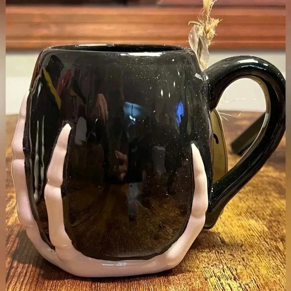 SET: 10 Strawberry Street | Skeleton Hand Ceramic Mugs - Picture 3 of 16